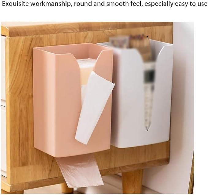 Stylish Tissue Box Wall-Mounted Tissue Box Upside Down Tissue Box and Modern Facial Paper Holder for Vanity Countertop Dresser Desk Office Modern Tissue Box (Color : Set2) (Set2)