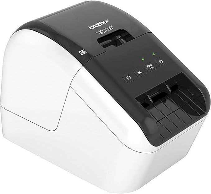 Brother QL-800 High-Speed Professional Label Printer with Black and Red Printing - USB Connectivity, 2.4" Wide, 300 x 300 dpi, 93 Labels Per Minute, Automatic Cutter, Postage and Barcode Printer