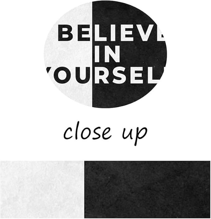 Creative Motivational Office Wall Decor Believe in Yourself Canvas Printing Poster and Prints Inspiring Wall Art with Positive Quote School Library Wooden Framed Easy to Hang-24 inch x 36 inch