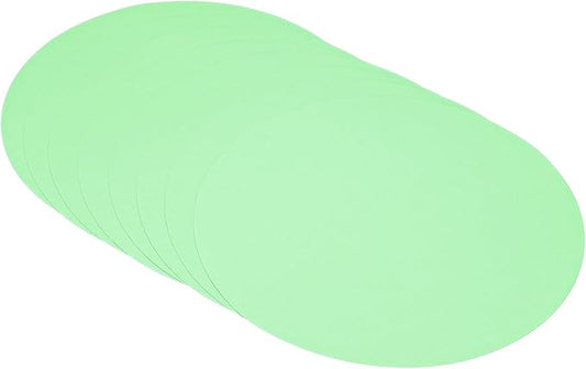 PATIKIL 9.8-inch Round Cardboard Paper, 20 Pcs 200GSM Blank Disc Circles Slices Cutouts Paper for Party Decorations DIY Craft Arts Drawing Painting Writing, Light Green