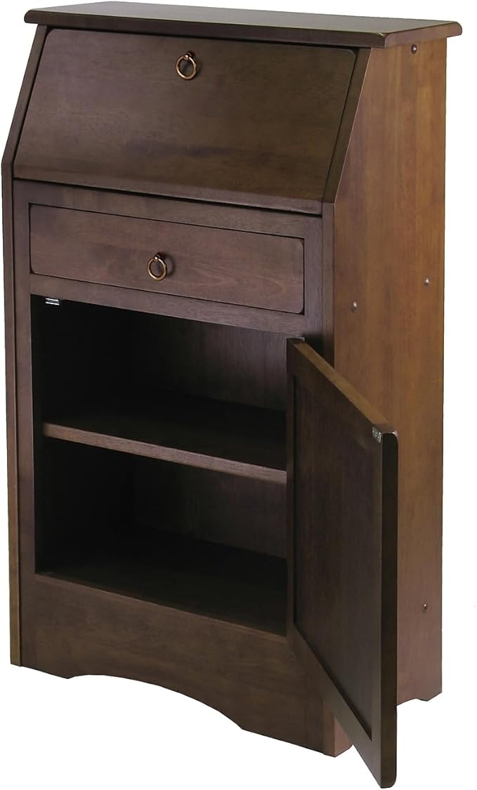 Winsome Regalia Secretary Desk, Antique Walnut