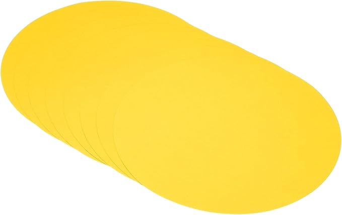 PATIKIL 9.8-inch Round Cardboard Paper, 20 Pcs 200GSM Blank Disc Circles Slices Cutouts Paper for Party Decorations DIY Craft Arts Drawing Painting Writing, Yellow