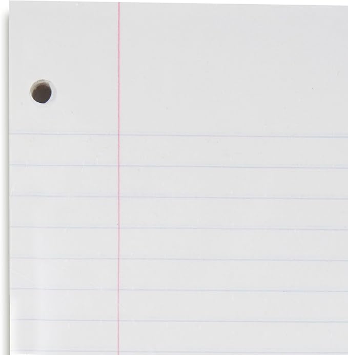 Mead Loose Leaf Paper, Wide Ruled Filler Notebook Paper, 8" x 10-1/2", 200 Sheets, Fits 3-Ring Binder (15200)