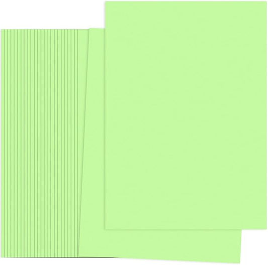 PATIKIL Light Green Colored Copy Paper, 50 Sheets 11.7x8.3 A4 19lb/70gsm Double Sided Colorful Print Paper Bulk Sheet DIY Craft Art Projects Supplies for Printer Origami