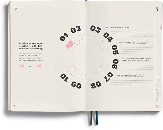LEUCHTTURM1917 - Cleer Learning Journal - The Ideal Guided Journal, Workbook, and Notebook for Actively Acquiring New Professional and Personal Skills and Knowledge, Black