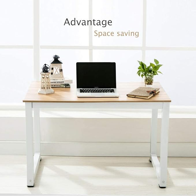 Computer Desk, 43-inch Wooden Work Desk PC Laptop Desk Game Writing Table Study Room Workstation Home Office Furniture (Oak)
