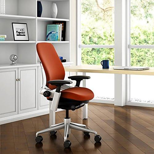 Steelcase Leap Office Chair, Black Frame and Buzz2 Sky Fabric