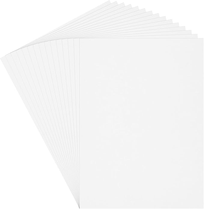 MECCANIXITY 60 Sheets White Cardstock 20" x 15", 200gsm/75lb Thick Card Stock Printer Paper for Crafts, Invitations, Card Making, Scrapbooking, Drawing