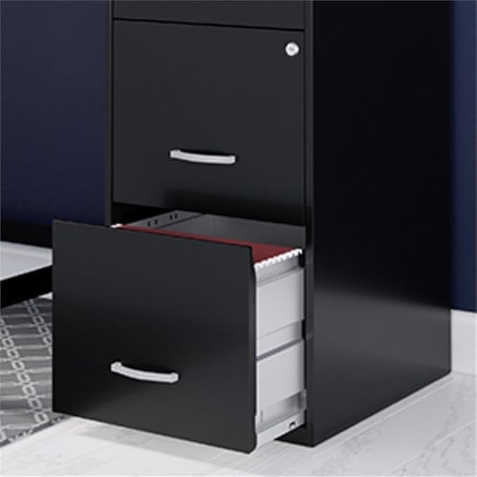 Hirsh Industries Space Solutions 18 inch 3 Drawer Metal File Cabinet with Pencil Drawer Gray