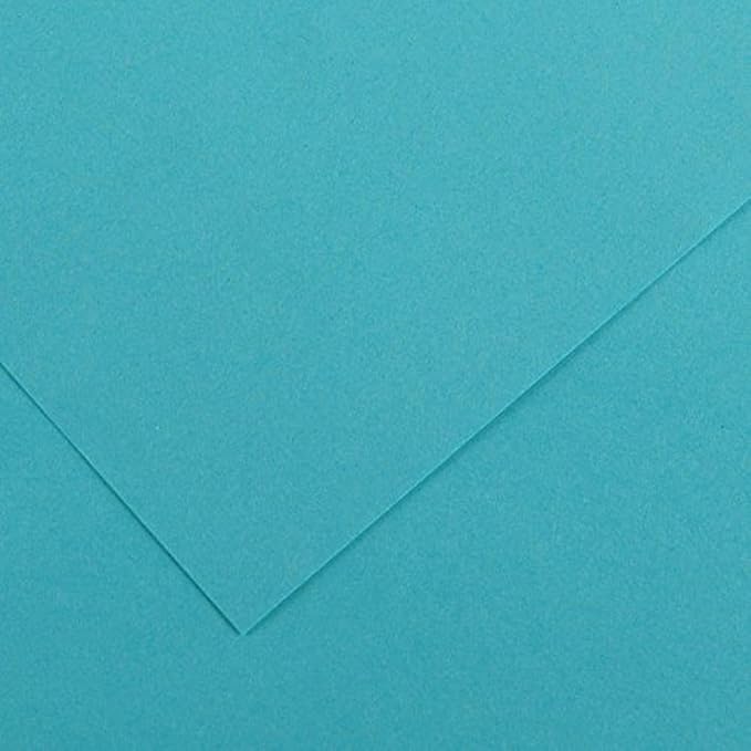 Canson Iris Vivaldi A4 185 GSM Smooth Colour Paper - Turquoise Blue (Pack of 50 Sheets)