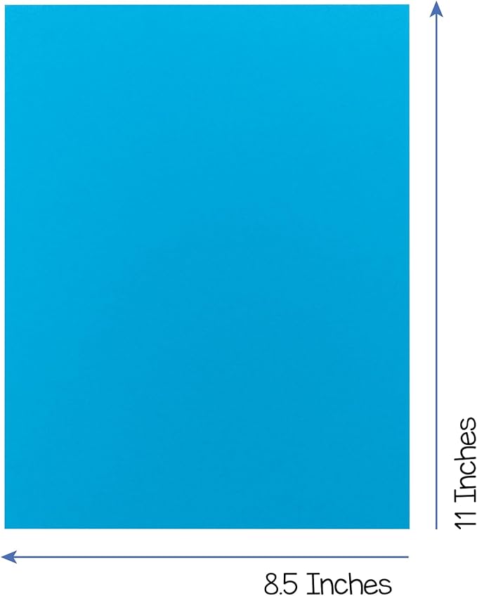 Hygloss Dark Blue Colored Paper - 24 lb, 89 GSM, Acid-Free, Fade-Resistant, 8.5x11-Inch Letter Size Color Copy Paper, 90 Sheets