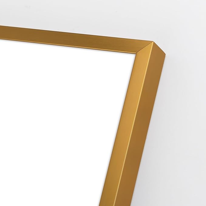 Golden State Art, Gallery Wall Frame Set of 6 - Bronze 9x12 Aluminum Photo Frames with Mat for 6x8 Pictures - 9 x 12 inch Metal Frame with Real Glass Cover - Elegant Home or Office Decor