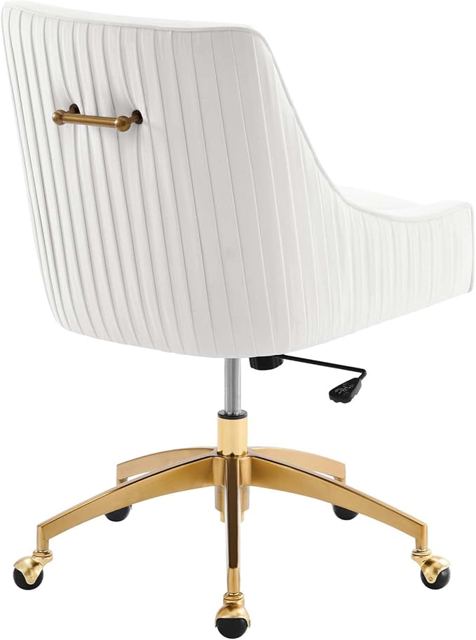 Modway EEI-5080-WHI Discern Performance Velvet Office Chair, White