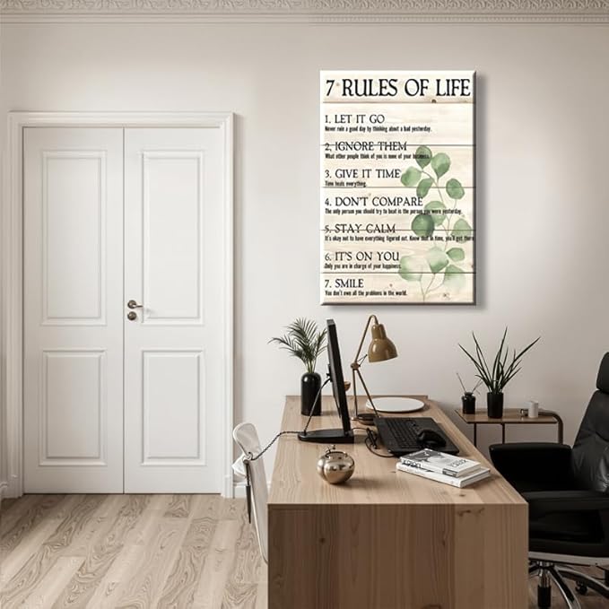 Stay Motivated Framed Canvas Wall Art Positive Quote Prints Wall Decor for Office Dorm Bedroom Living Room Gym Home Classroom Made in USA