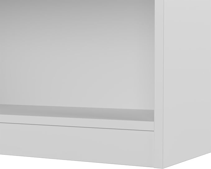 Bush Home Universal 17W Narrow 5 Shelf Bookcase in White, Tall Skinny Bookshelf for Home Office Storage or Living Room Organization