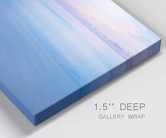 Landscape Wall Art Premium Gallery Wrapped Canvas Abstract Ocean Forest Modern Artwork Decoration for Living Room Kitchen Bathroom Office, Ready to Hang