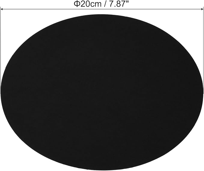 PATIKIL 7.9-inch Round Cardboard Paper, 20 Pcs 200GSM Blank Disc Circles Slices Cutouts Paper for Party Decorations DIY Craft Arts Drawing Painting Writing, Black