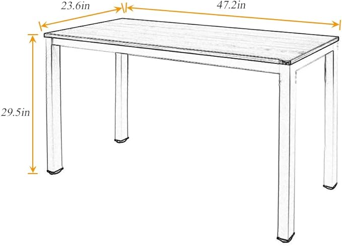 soges 47.2 Inch Computer Desk Home Office Table Writing Desk Study Table Gaming Table Computer Workstations, Light Oak LD-AC120LO