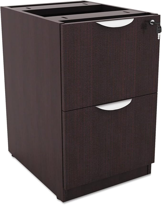 Alera Alera Valencia Series Full Pedestal File, Left Or Right, 2 Legal/Letter-Size File Drawers, Espresso, 15.63" X 20.5" X 28.5"