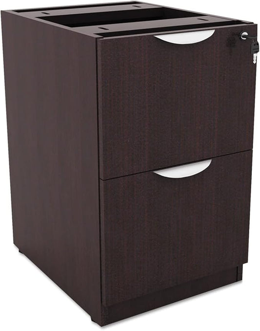 Alera Alera Valencia Series Full Pedestal File, Left Or Right, 2 Legal/Letter-Size File Drawers, Espresso, 15.63" X 20.5" X 28.5"