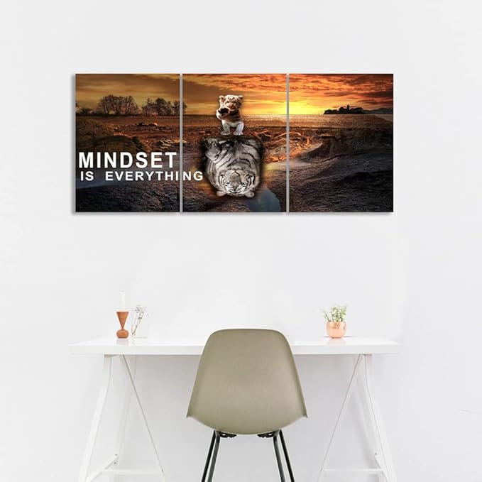 Inspirational Canvas Wall Art Motivational Wall Decor Painting Entrepreneur Office Positive Quotes Poster Pictures Print Framed Artwork Decoration for Bedroom(60" W x 28" H)