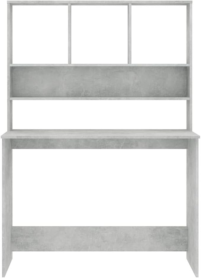 43.3" Computer Desk, Computer Workstation with Bookshelf, Study Writing Home Office Desk, Modern Chipboard Multipurpose Desk Easy Assemble, 43.3 x 17.7 x 61.8 inch