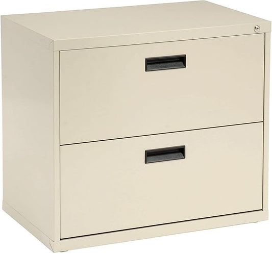 Global Industrial 30" W Lateral File Cabinet, 2 Drawer, Putty