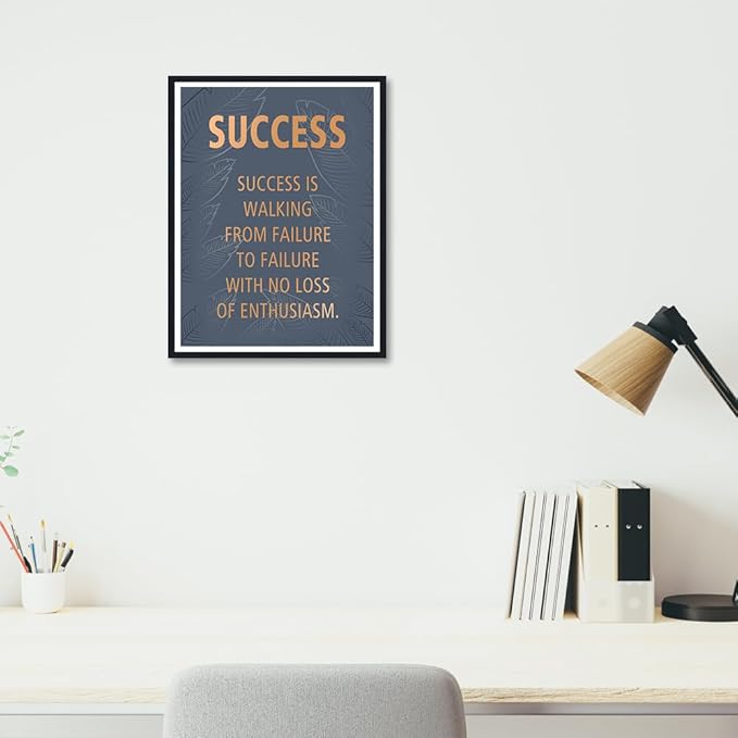 Novatique Motivational Wall Art Office Wall Decor Inspirational Wall Art Motivational Picture Canvas Print for Bedroom Ready to Hang,12 x 16inch