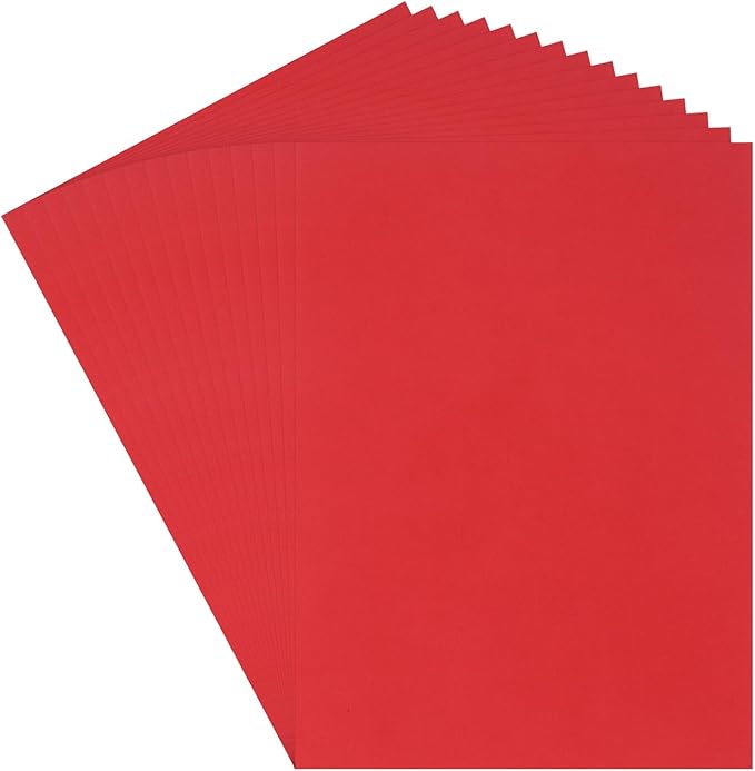 MECCANIXITY 60 Sheets Red Cardstock 20" x 15", 200gsm/75lb Thick Card Stock Printer Paper for Crafts, Invitations, Card Making, Scrapbooking, Drawing