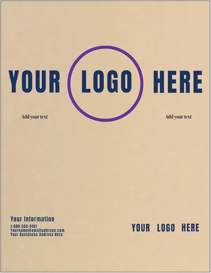 LUXPaper Custom Printed 8.5" x 11" Parchment Paper | Personalized Logo & Text | Letter Size | Cream | 60lb. Text | 200 Qty
