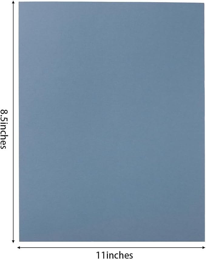 30 sheets Cardstock Paper 8 1/2 x 11 Inches for Crafts and Invitations (Dusty-Blue)