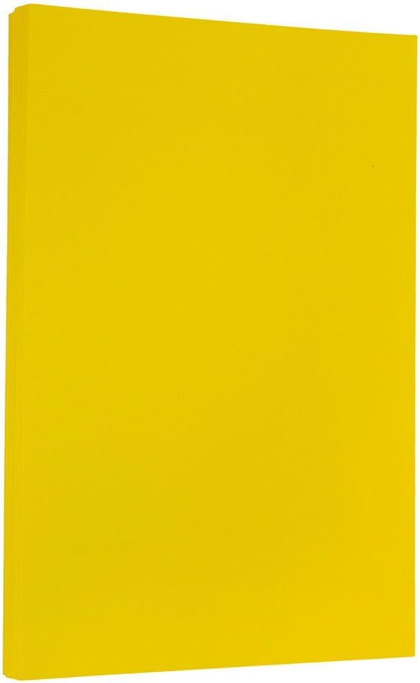 JAM PAPER Legal Colored 24lb Paper - 90 GSM - 8.5 x 14 - Yellow Recycled - 100 Sheets/Pack