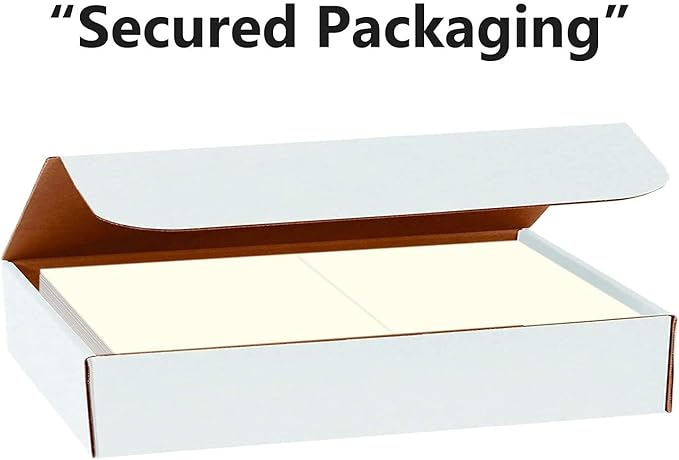 Hamilco Cream White Cardstock Paper Blank Tent Cards – A2 Folded, 4.25" x 5.5", Heavyweight 80 lb Cover, Printable Place & Invitation Cards, 100 Cards