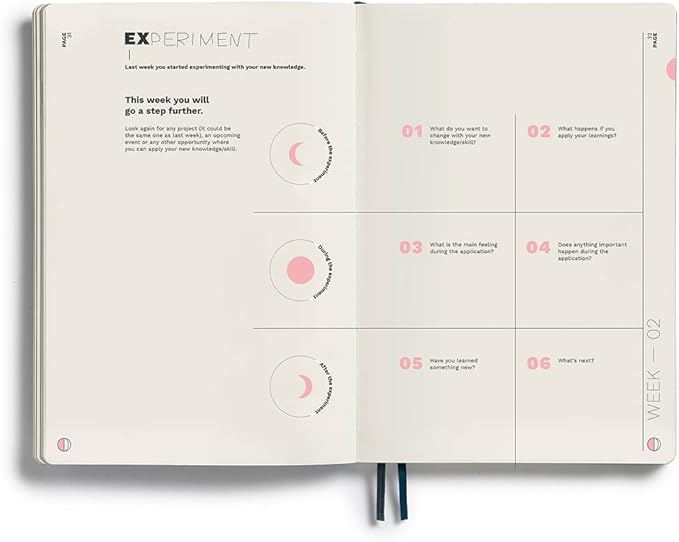 LEUCHTTURM1917 - Cleer Learning Journal - The Ideal Guided Journal, Workbook, and Notebook for Actively Acquiring New Professional and Personal Skills and Knowledge, Pacific Green