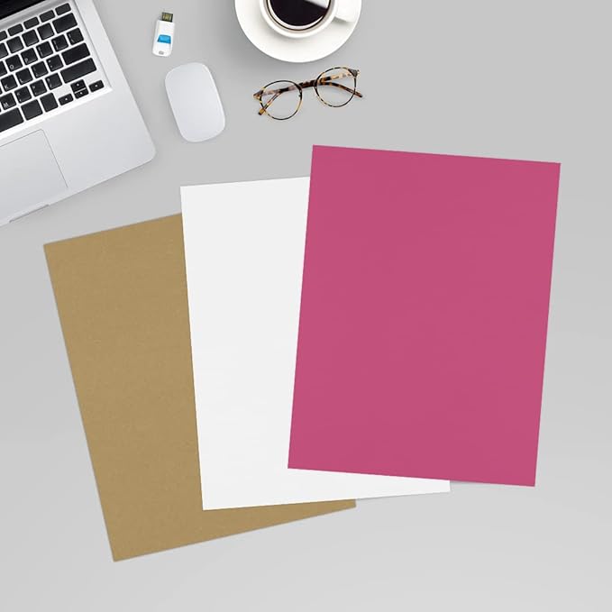 LUXPaper 8.5" x 11" Paper | Letter Size | Magenta Pink | 80lb. Text | 1,000 Qty