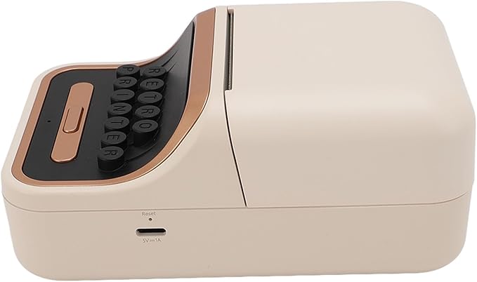 Label Printer Portable Label Printer Desktop Thermal Label Printer for 30 to 52mm Vintage Style Labels for Office, Home, Work