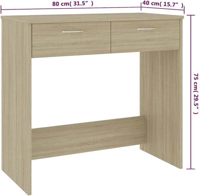vidaXL , Sleek Home Desk, Simple Study Table for Work, Stylish Writing Space, Small Office Furniture