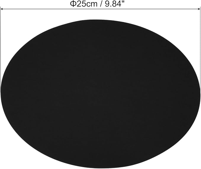 PATIKIL 9.8-inch Round Cardboard Paper, 20 Pcs 200GSM Blank Disc Circles Slices Cutouts Paper for Party Decorations DIY Craft Arts Drawing Painting Writing, Black