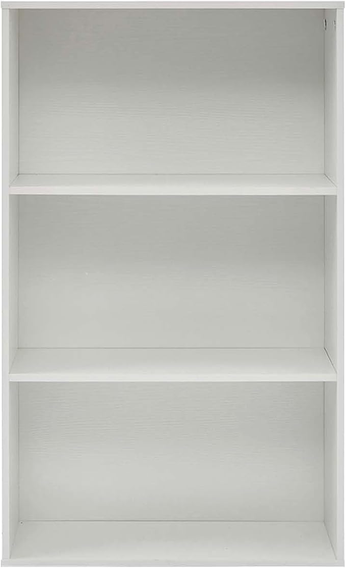 Bookshelves and Bookcases,3-Tier Open Storage Shelf, Floor Standing Display Storage Shelves for Home Office, Living Room, Bedroom, White