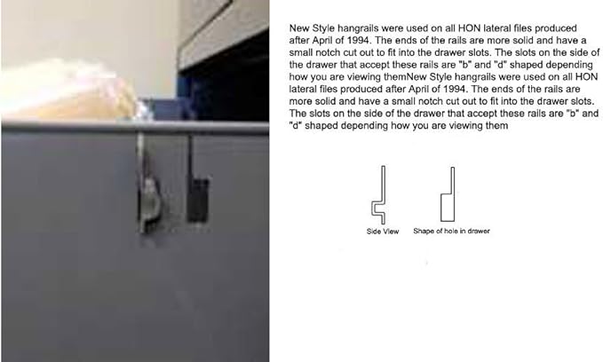 HON Lateral File Bars for a 30" Wide Cabinet (2/per Set)