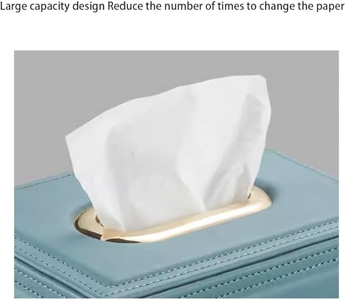 Stylish Tissue Box Home Use Tissue Box Holder and Modern Leather Tissue Box for Bathroom Bedroom Vanity Night Stands Office Car Home Gift Modern Tissue Box (Color : White) (White)