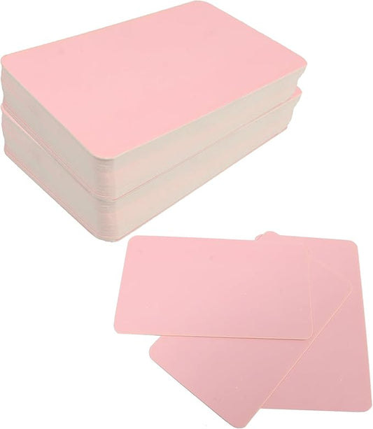 pson 100PCS Mini Blank Cards, Pink Note Cards, Small Craft Paper for Notes, DIY Art Projects, Business Messages & Special Occasions (3.4 x 2inch)