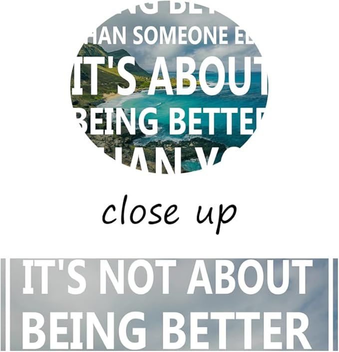 It's Not About Being Better Than Someone Else Motivational Canvas Wall Art Office Decor Inspirational Quote Canvas Print Positive Painting Home School Wall Decor Framed Ready to Hang [30''W x 40''H]