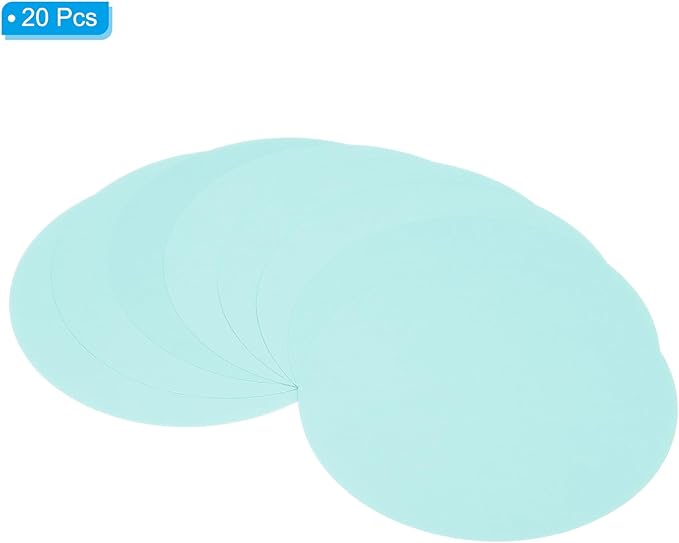 PATIKIL 7.9-inch Round Cardboard Paper, 20 Pcs 200GSM Blank Disc Circles Slices Cutouts Paper for Party Decorations DIY Craft Arts Drawing Painting Writing, Light Blue