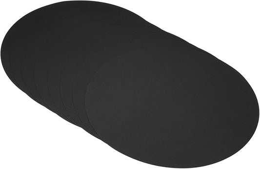 PATIKIL 7.9-inch Round Cardboard Paper, 20 Pcs 200GSM Blank Disc Circles Slices Cutouts Paper for Party Decorations DIY Craft Arts Drawing Painting Writing, Black