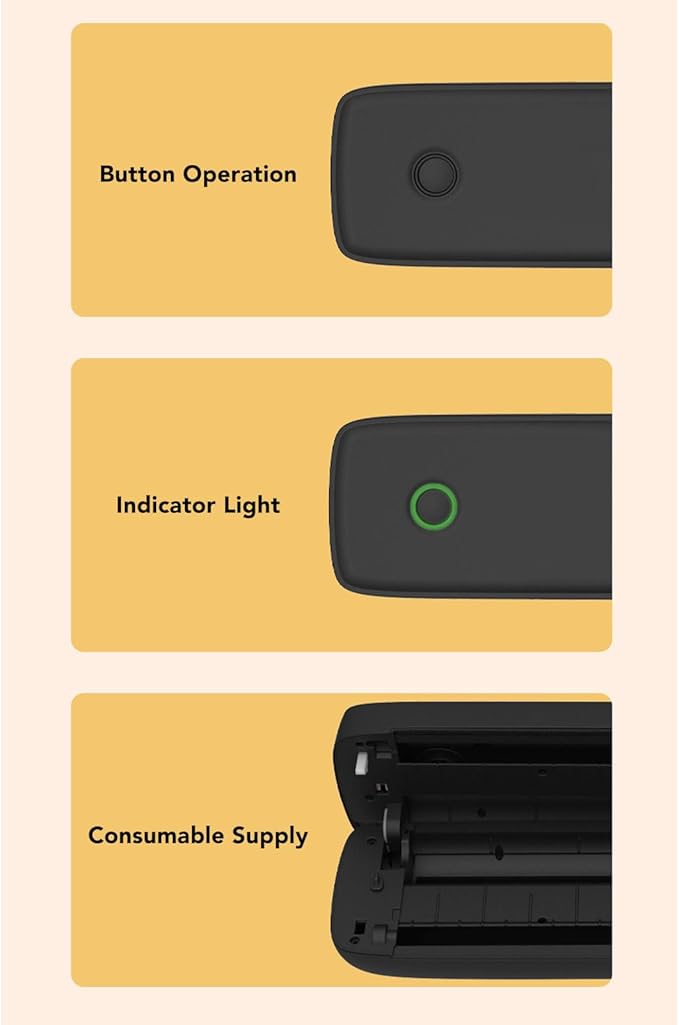 LiebeWH Bluetooth Thermal Printer Ecommerce Label Printer Inkless Printing Machine for Offices Homes Outdoor Travel