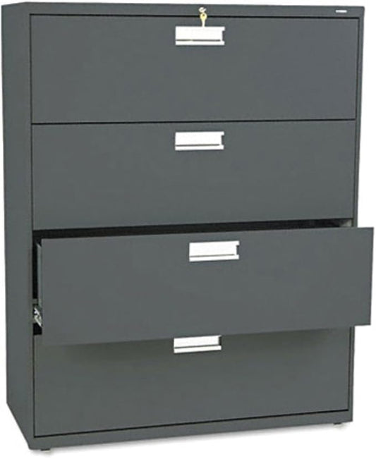 600 Series 4-Drawer File Finish: Black