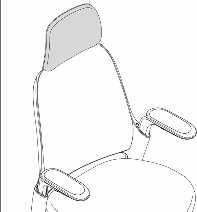 Steelcase Series 1 Headrest ONLY, Graphite Frame with 3D Microknit Fabric (Blue Jay)