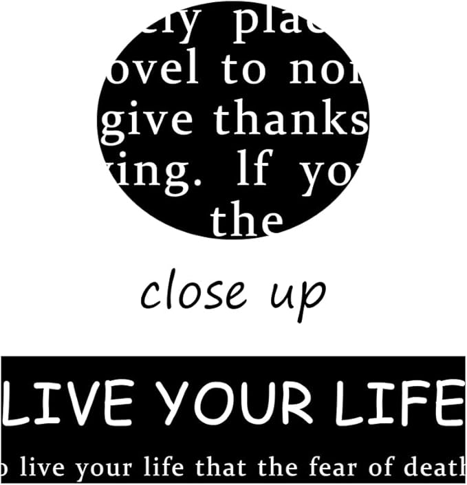 Motivational Wall Art Live Your Life Inspirational Canvas Poster Printed Modern Artwork for Living Room Hallway Office Home Decor Stretched and Framed [12" W X 18" H]
