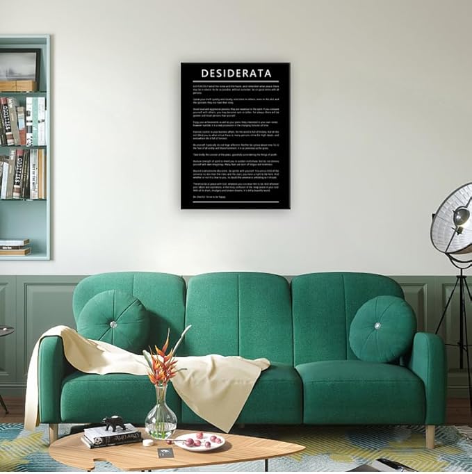 Inspirational Canvas Wall Art for Office Desiderata Entrepreneur Quotes Motivational Posters Picture Prints Canvas Modern Home Decor Painting Artwork Stretched and Framed Ready to Hang [18''W x 24''H]